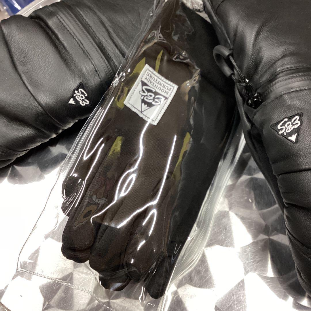 グローブ　スノーボード　スキー　新品　レザー　インナー付き　ジッパー　本革　S