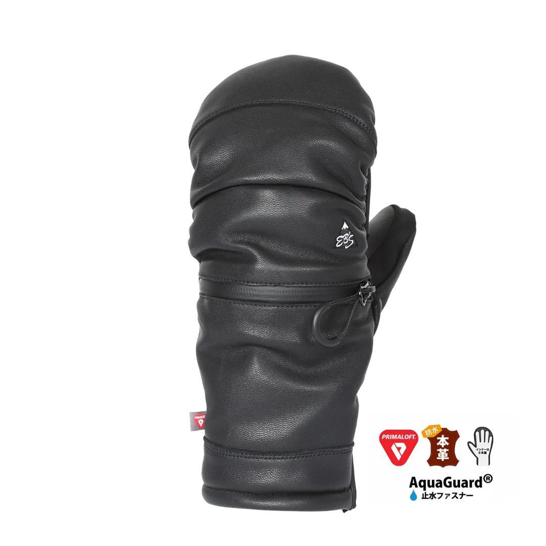 グローブ　スノーボード　スキー　新品　レザー　インナー付き　ジッパー　本革　S