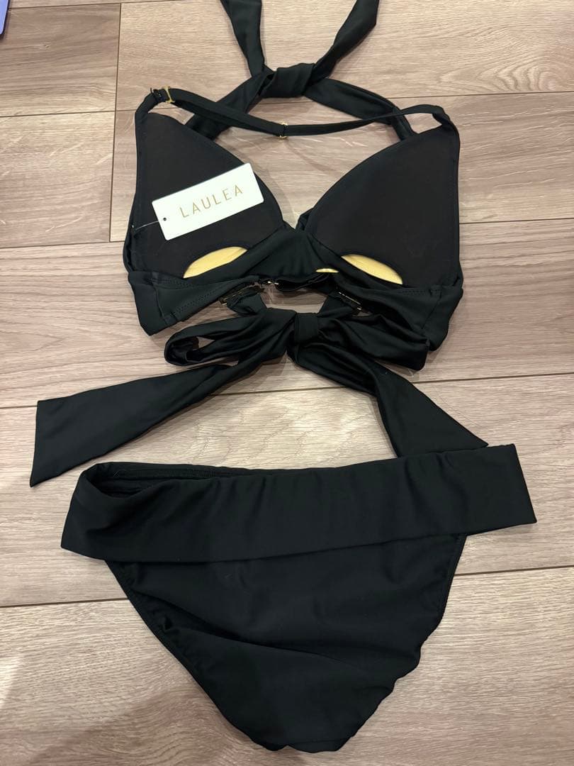 新品⭐︎LAULEA ブラックビキニ⭐︎水着 ラッシュガードセット