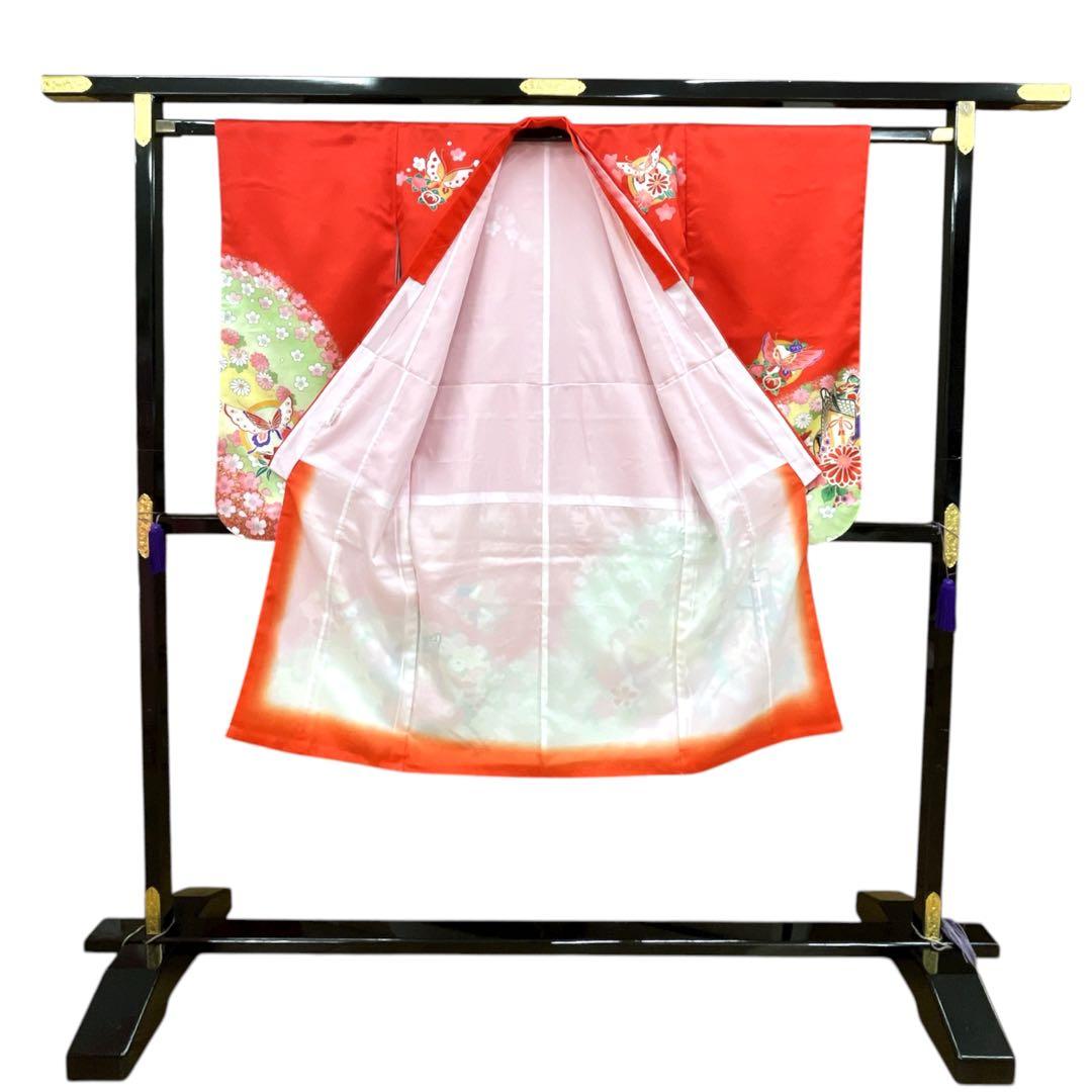 ◎mk-1908　七五三　振袖　着物・襦袢　2点セット　日本製　11-5