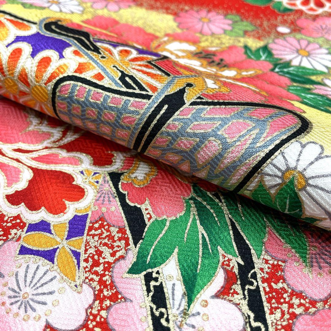 ◎mk-1908　七五三　振袖　着物・襦袢　2点セット　日本製　11-5