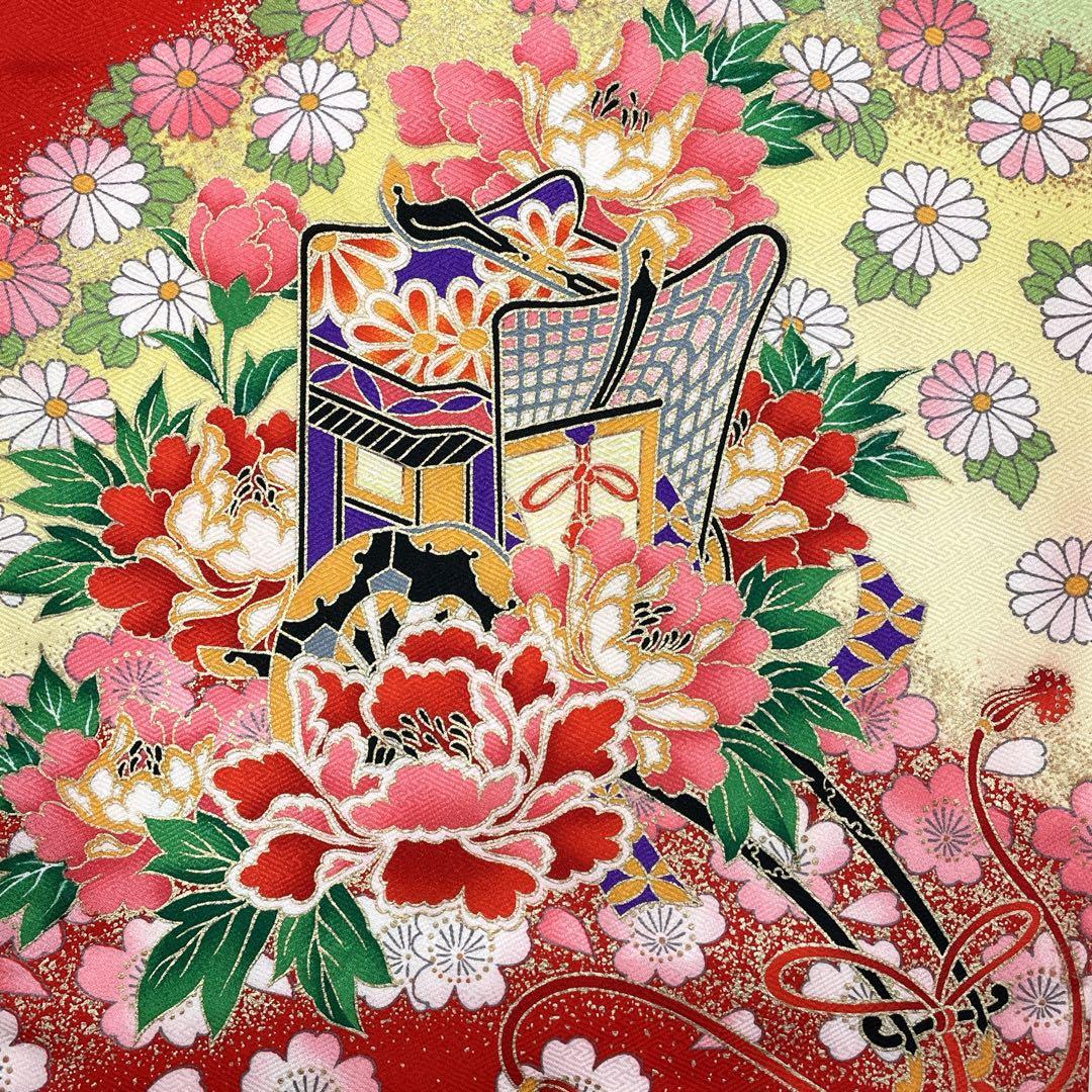 ◎mk-1908　七五三　振袖　着物・襦袢　2点セット　日本製　11-5