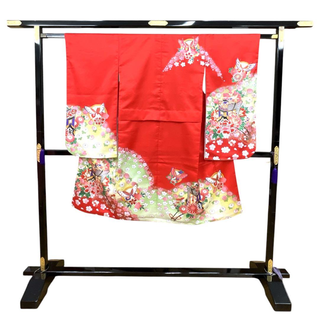 ◎mk-1908　七五三　振袖　着物・襦袢　2点セット　日本製　11-5