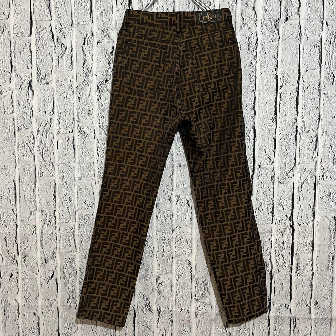 【美品】FENDI フェンディ ズッカ柄 パンツ ボトムス ジャガード 30 M