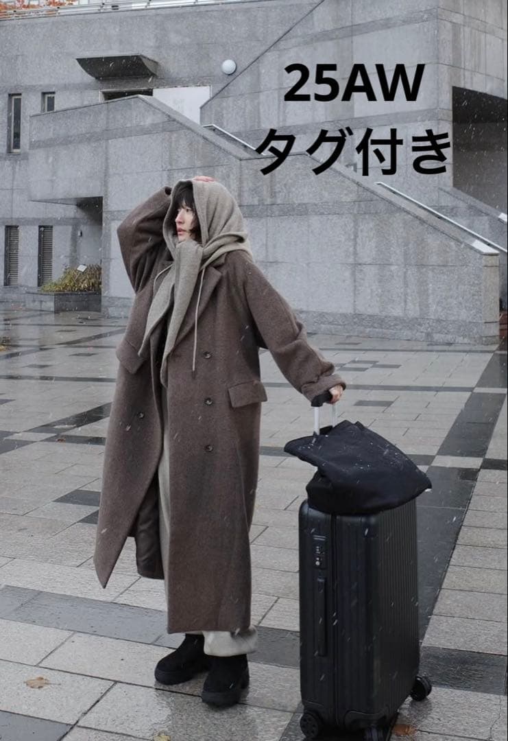 25AW CLANE ダブルウールロングコート コート　タグ付き/美品/試着のみ