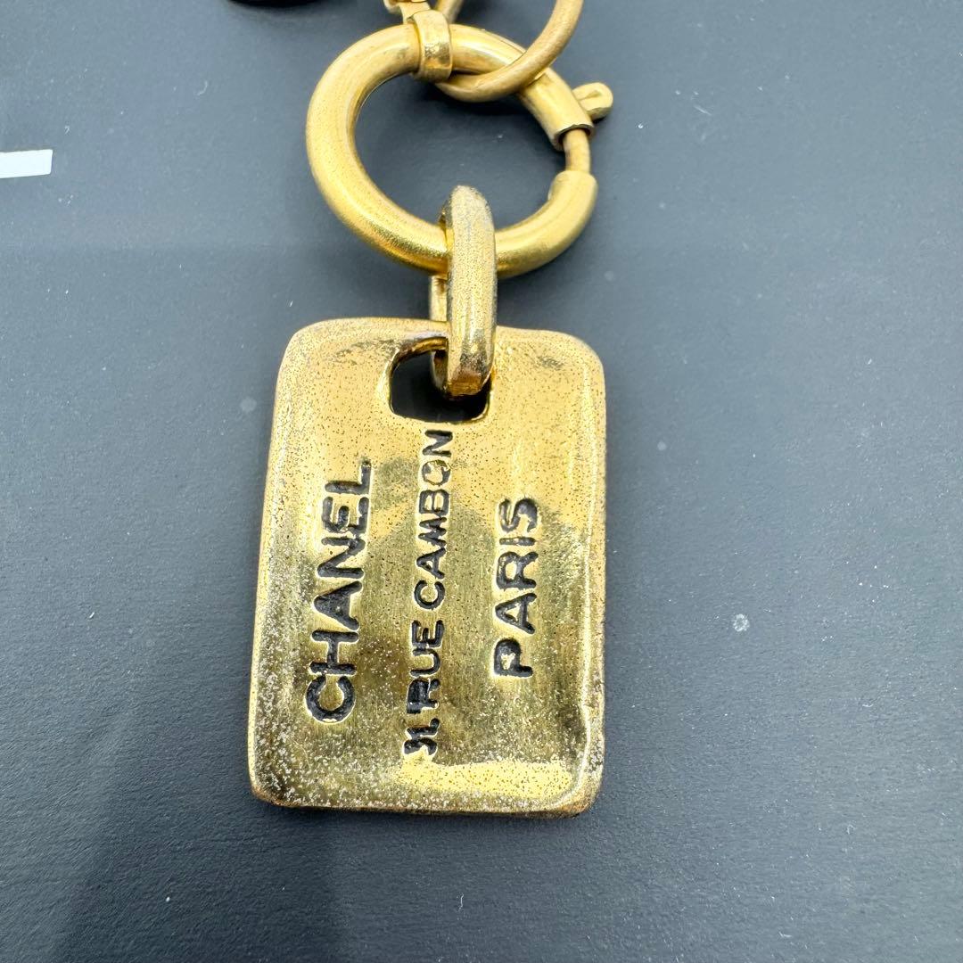 【美品】シャネル ネックレス カンボン プレート ヴィンテージ ゴールド