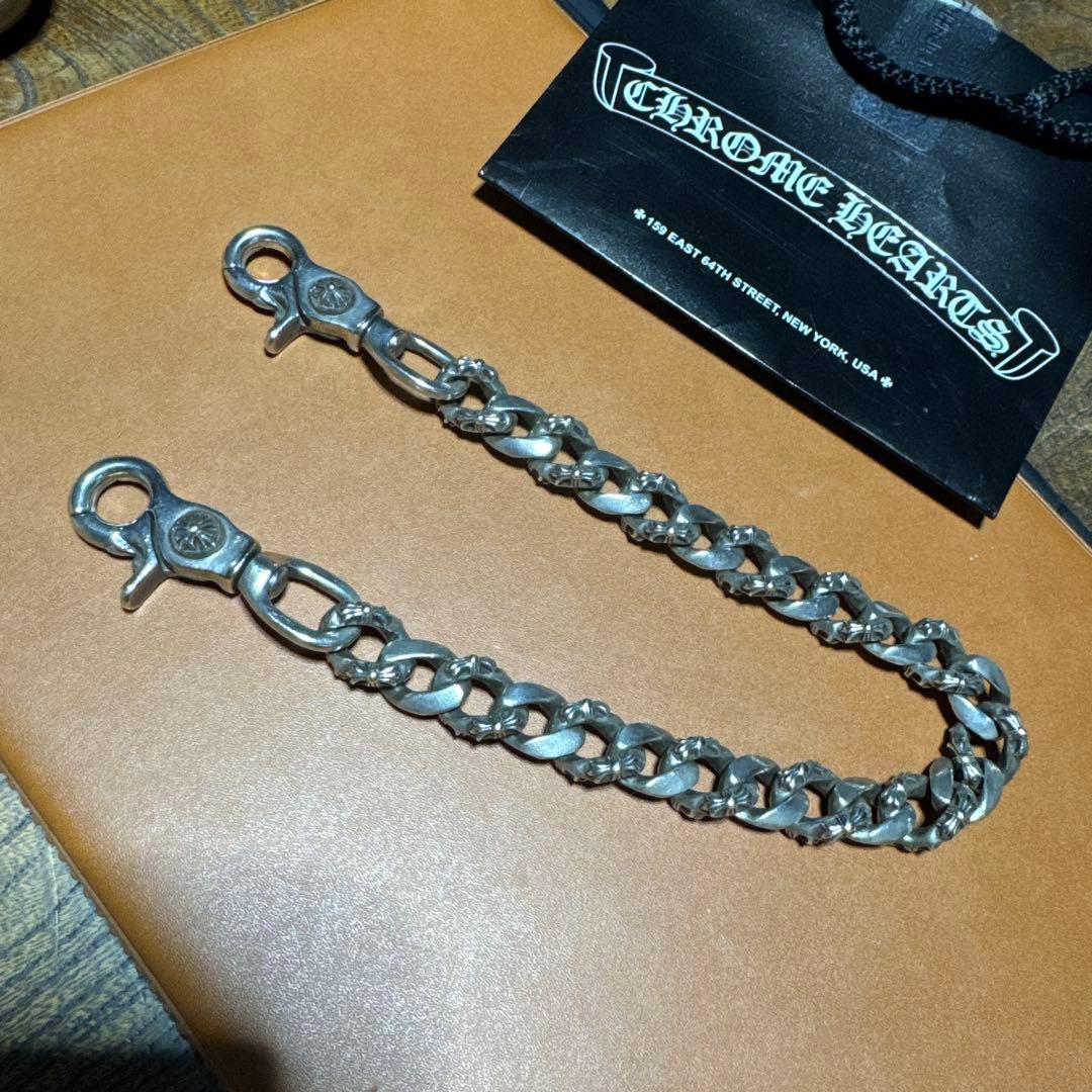 クロムハーツ　インボイス有　ファンシーウォレットチェーン ショート 2クリップ