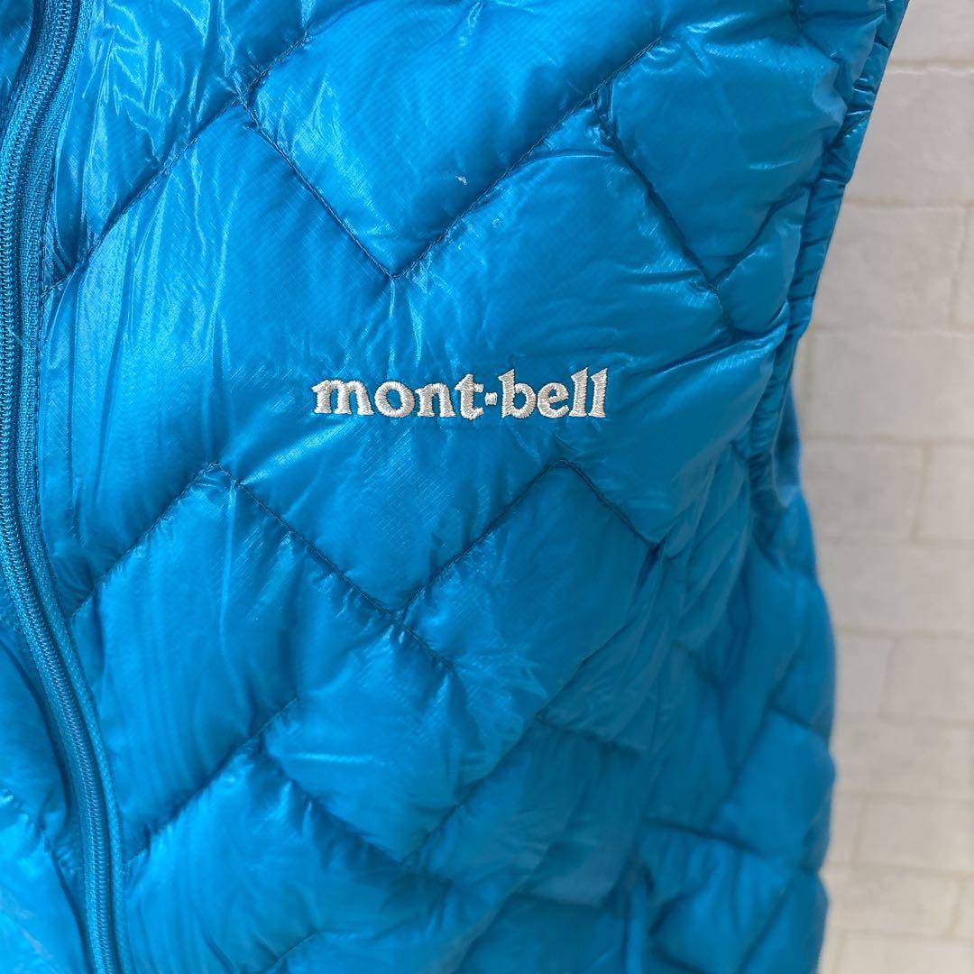 たんかん モンベル EX7000 ダウンベスト ターコイズブルー 美品
