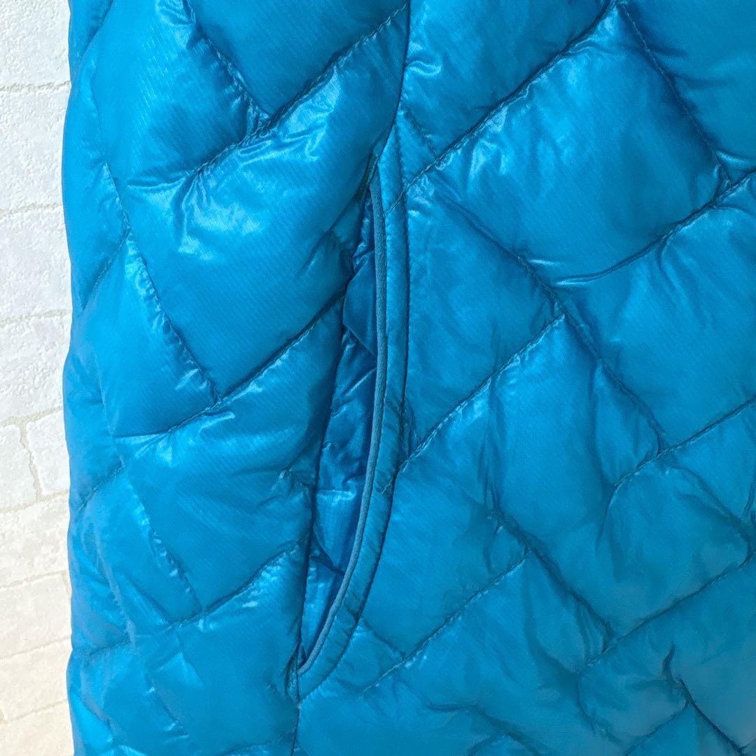 たんかん モンベル EX7000 ダウンベスト ターコイズブルー 美品