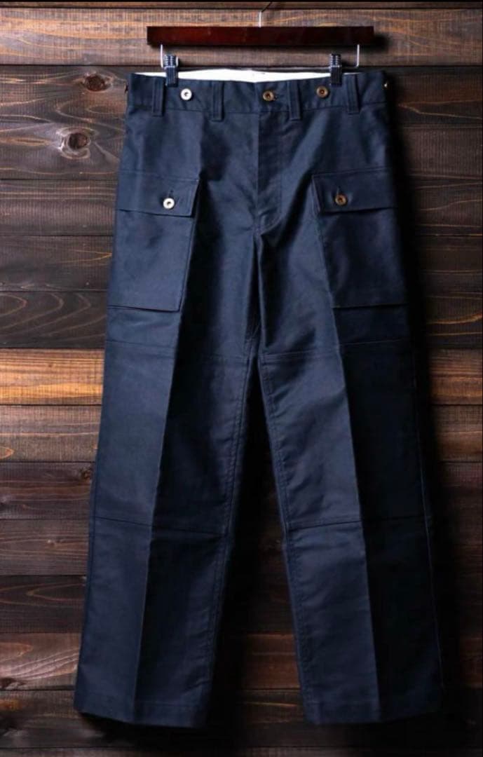 《PABLO VINCI》Oiled Chino Pants M Navy