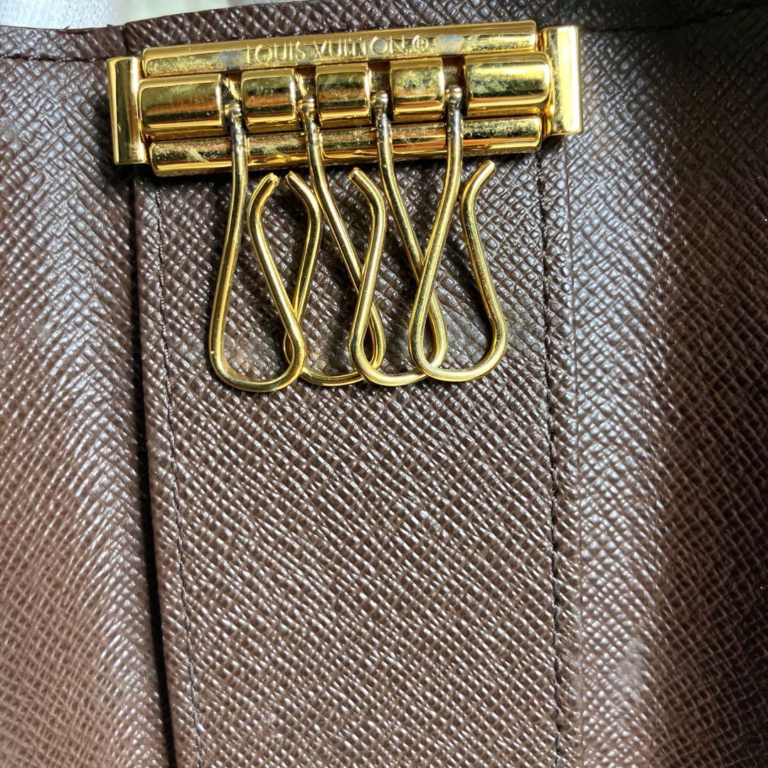 極美品 ルイヴィトン＊ダミエ 4連キーケース ゴールド金具