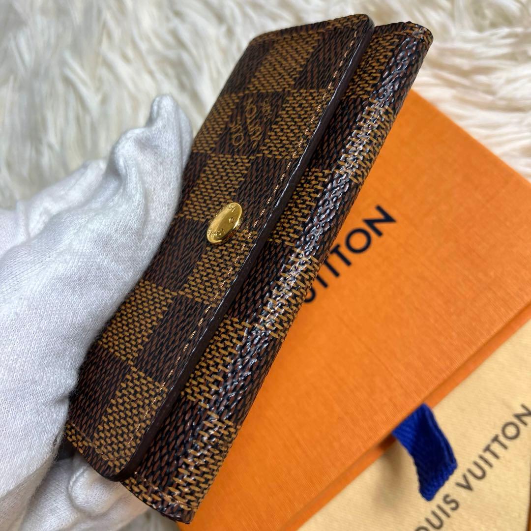 極美品 ルイヴィトン＊ダミエ 4連キーケース ゴールド金具