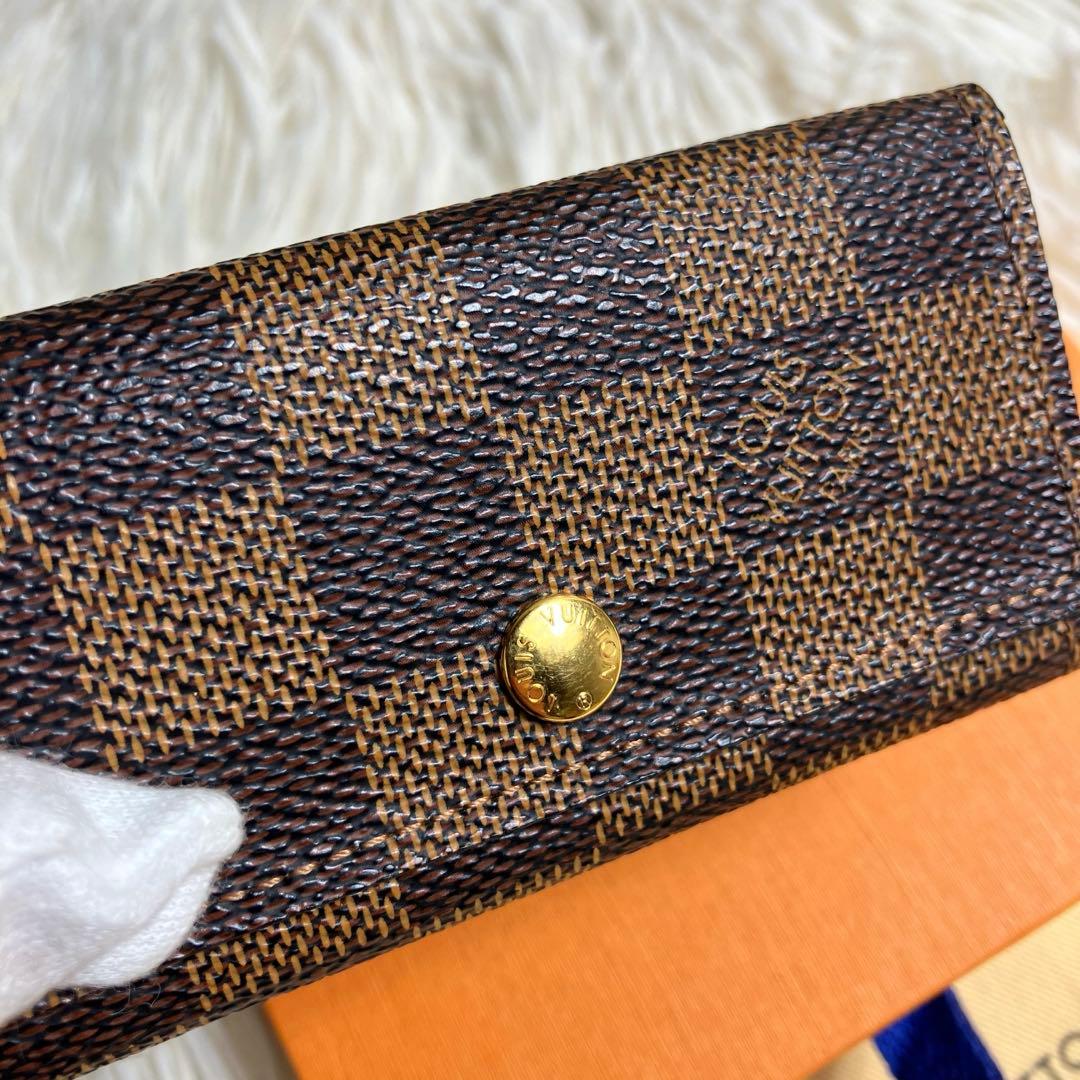 極美品 ルイヴィトン＊ダミエ 4連キーケース ゴールド金具