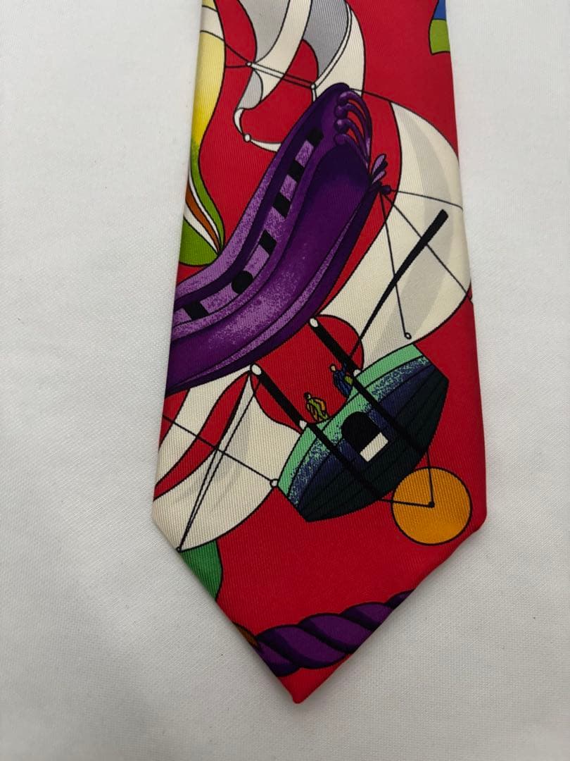 Hermes エルメス　アートデザイン ネクタイ 2本セット　カラフル
