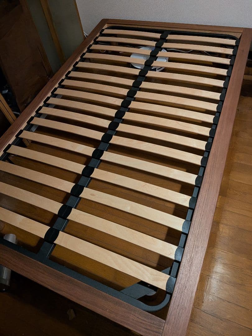 【1/6以降発送】無印良品 セミダブルベッド（ウォールナット）