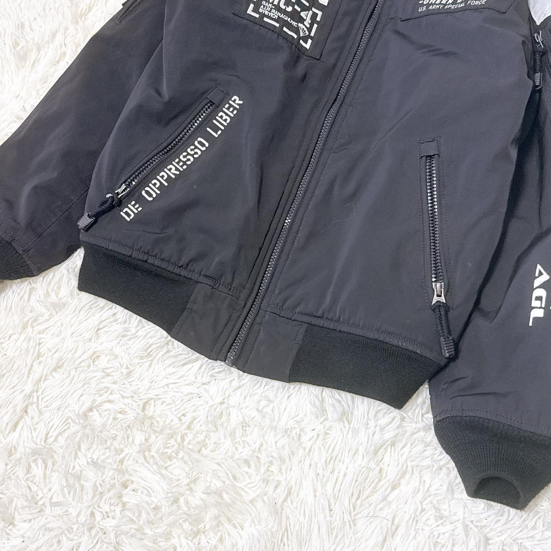 美品✨AVIREX　MA-1 フライトジャケット　HALO　撥水　ブラック　M