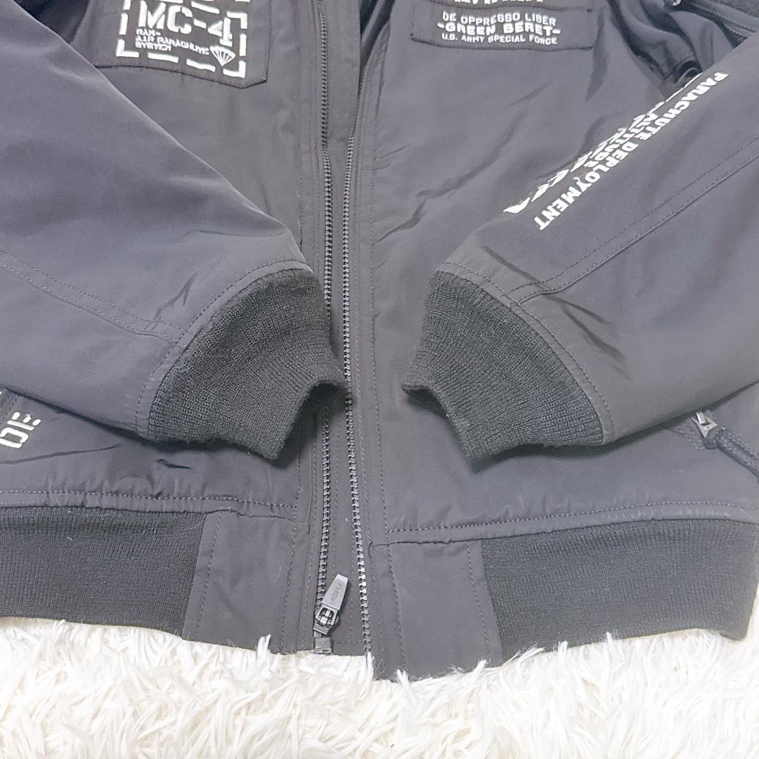 美品✨AVIREX　MA-1 フライトジャケット　HALO　撥水　ブラック　M