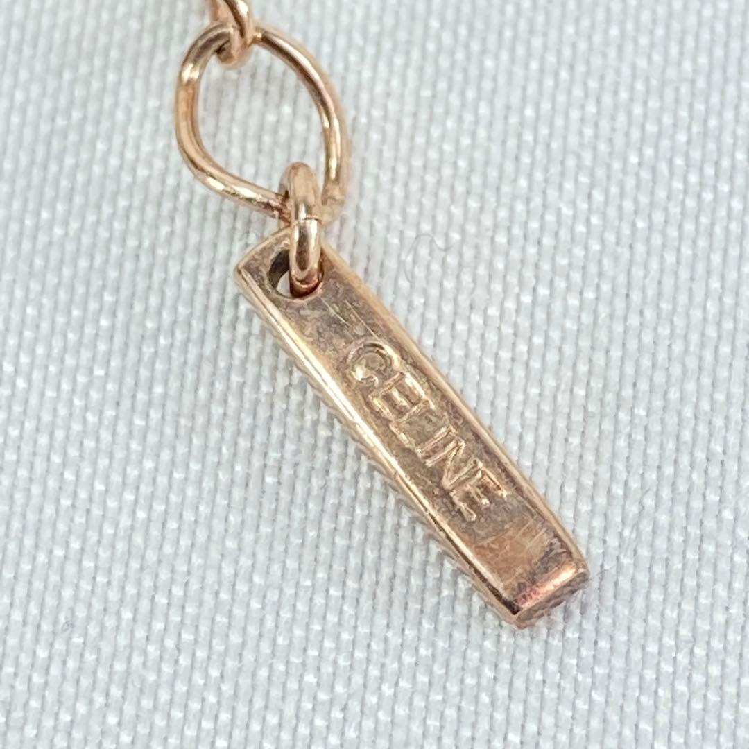 【美品】CELINEセリーヌ　ネックレス　ピンクゴールド　トリンオフ　SV925