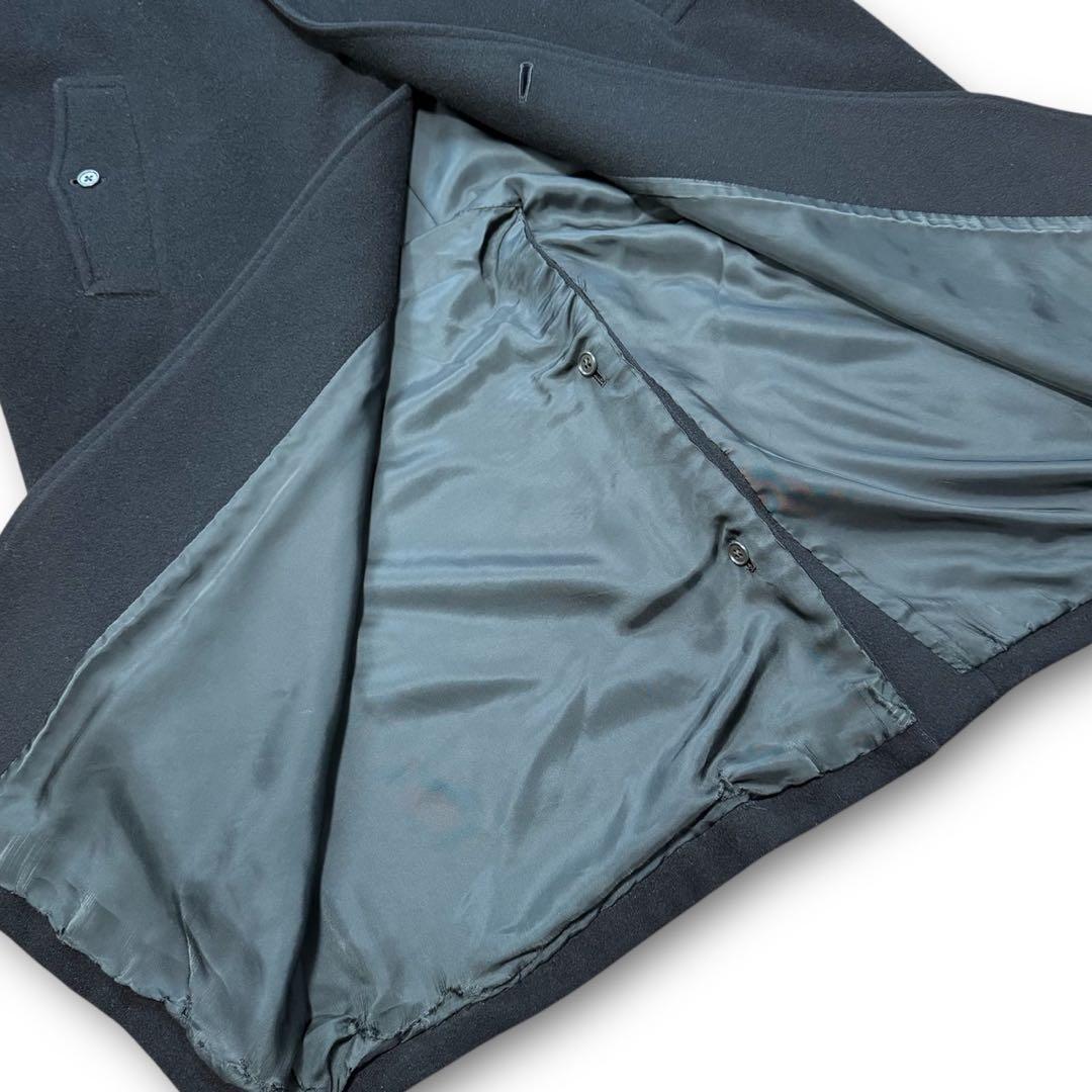 ジャケット・アウター 80s black angora wool balmacaan longcoat