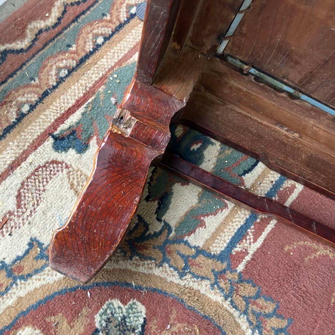 昭和レトロ アンティーク 古家具 無垢材 欅材 大型座卓 センターテーブル