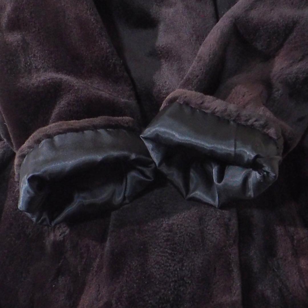 美品 サガミンクSAGA MINKシェアードミンク ダークブラウン ミンクコート