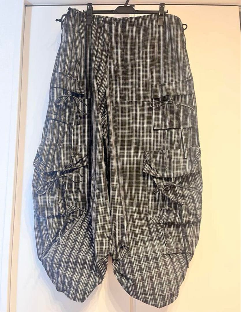 メゾンスペシャル Ribbon Design Cargo Pants チェック