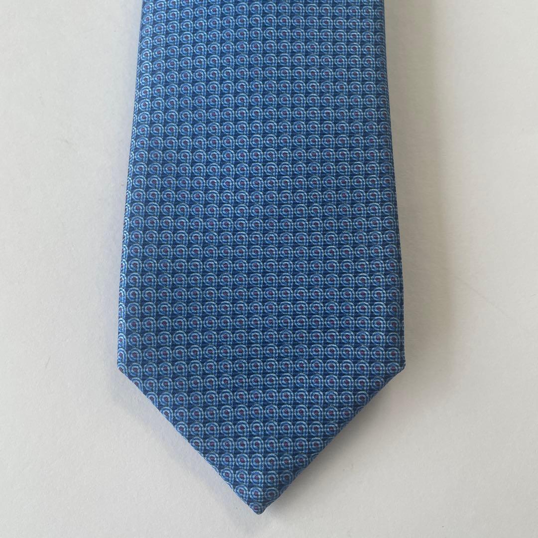 紙バック見つかりました！新品・箱・タグ付き BVLGARIネクタイブルー シルク