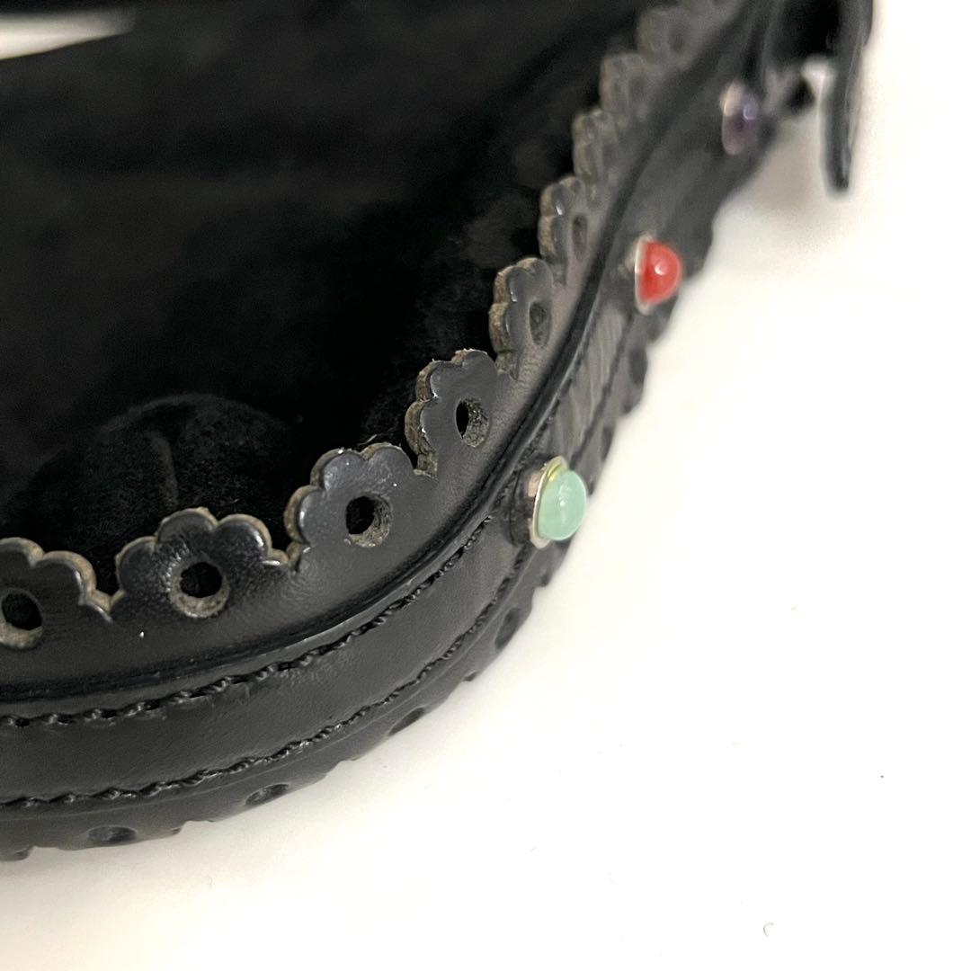 VALENTINO GARAVANI ショルダーバッグ 花柄刺繍 ブラック 袋付