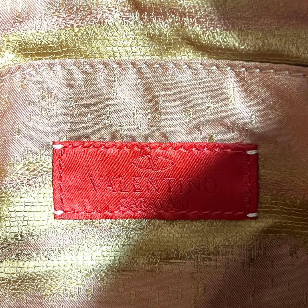 VALENTINO GARAVANI ショルダーバッグ 花柄刺繍 ブラック 袋付