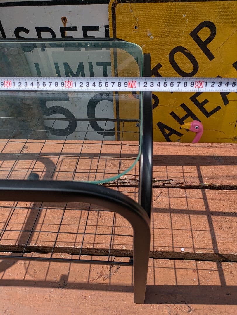 昭和レトロ 　ビンテージ　ガラステーブル　 センターテーブル　スペースエイジ