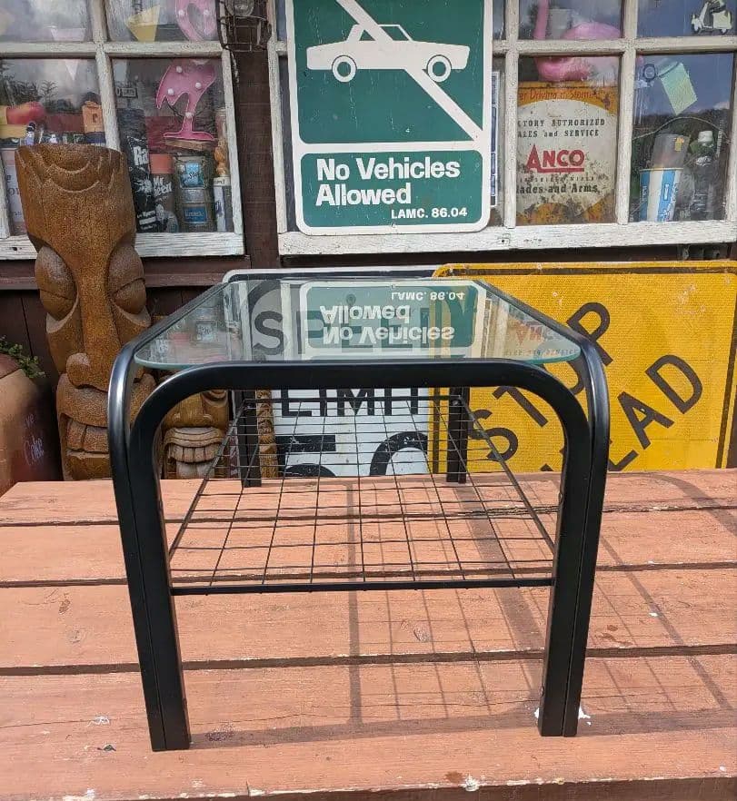 昭和レトロ 　ビンテージ　ガラステーブル　 センターテーブル　スペースエイジ