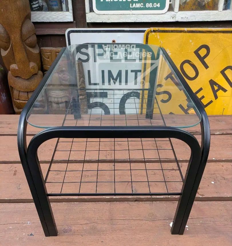 昭和レトロ 　ビンテージ　ガラステーブル　 センターテーブル　スペースエイジ