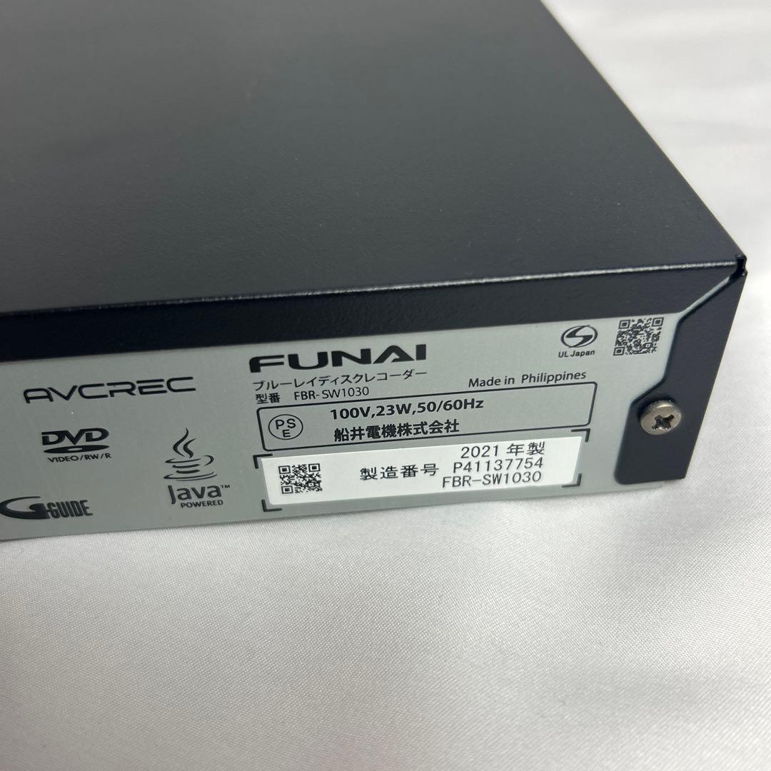 FUNAI フナイ BDレコーダー FBR-SW1030 2021年製