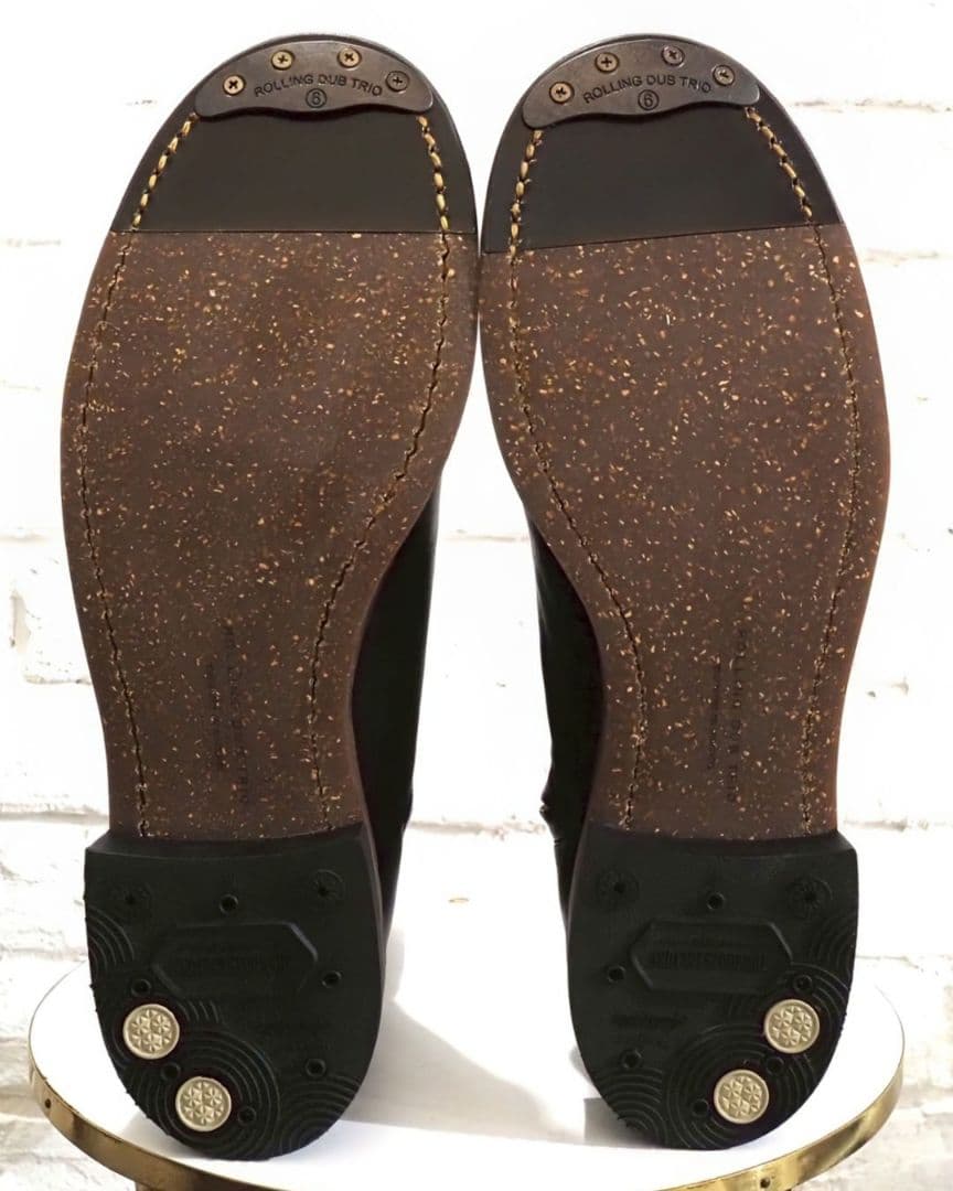 未使用 ローリングダブトリオ キャスパー 8 26cm ホースハイド 茶芯 黒