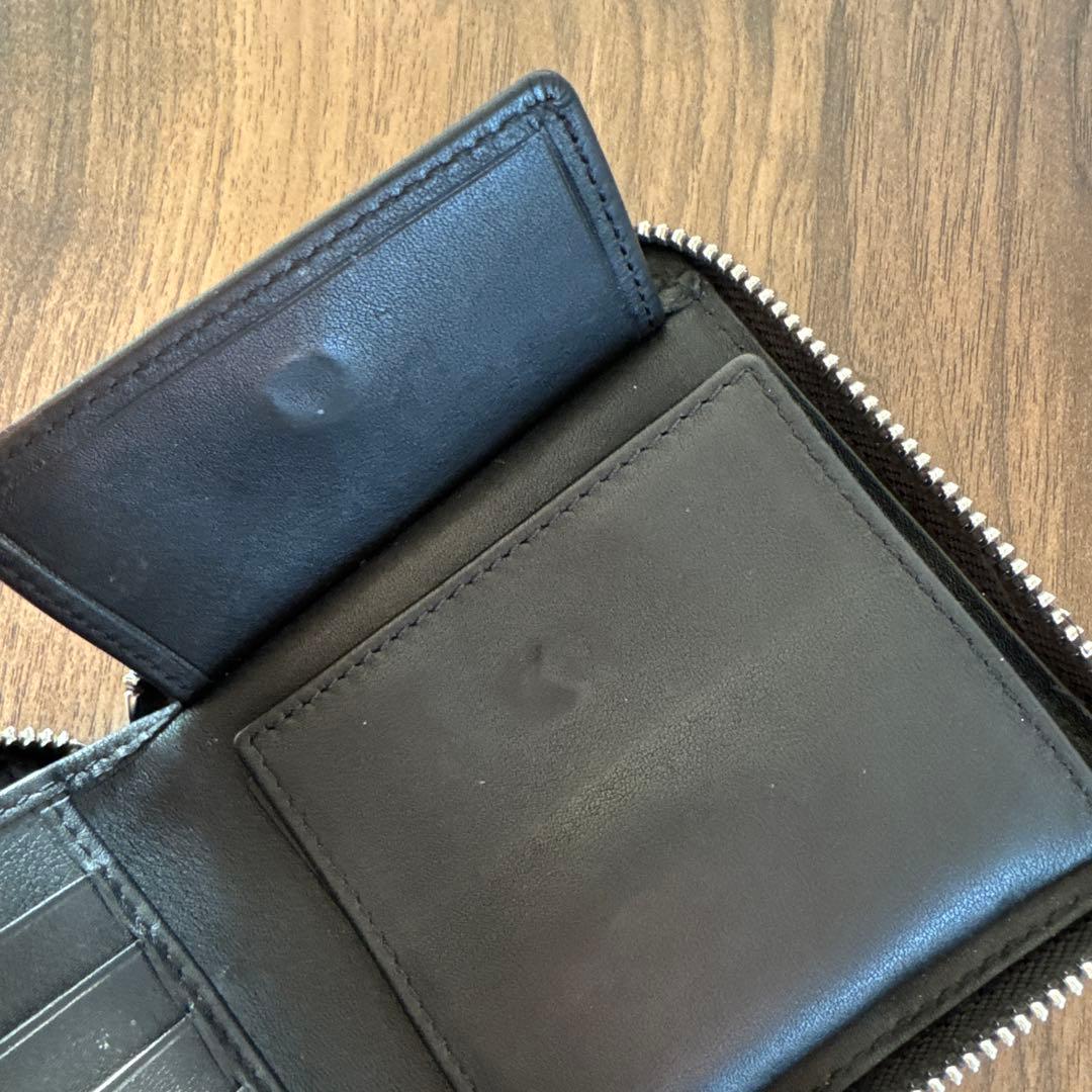 メゾンキツネ 財布 ジッパー 黒