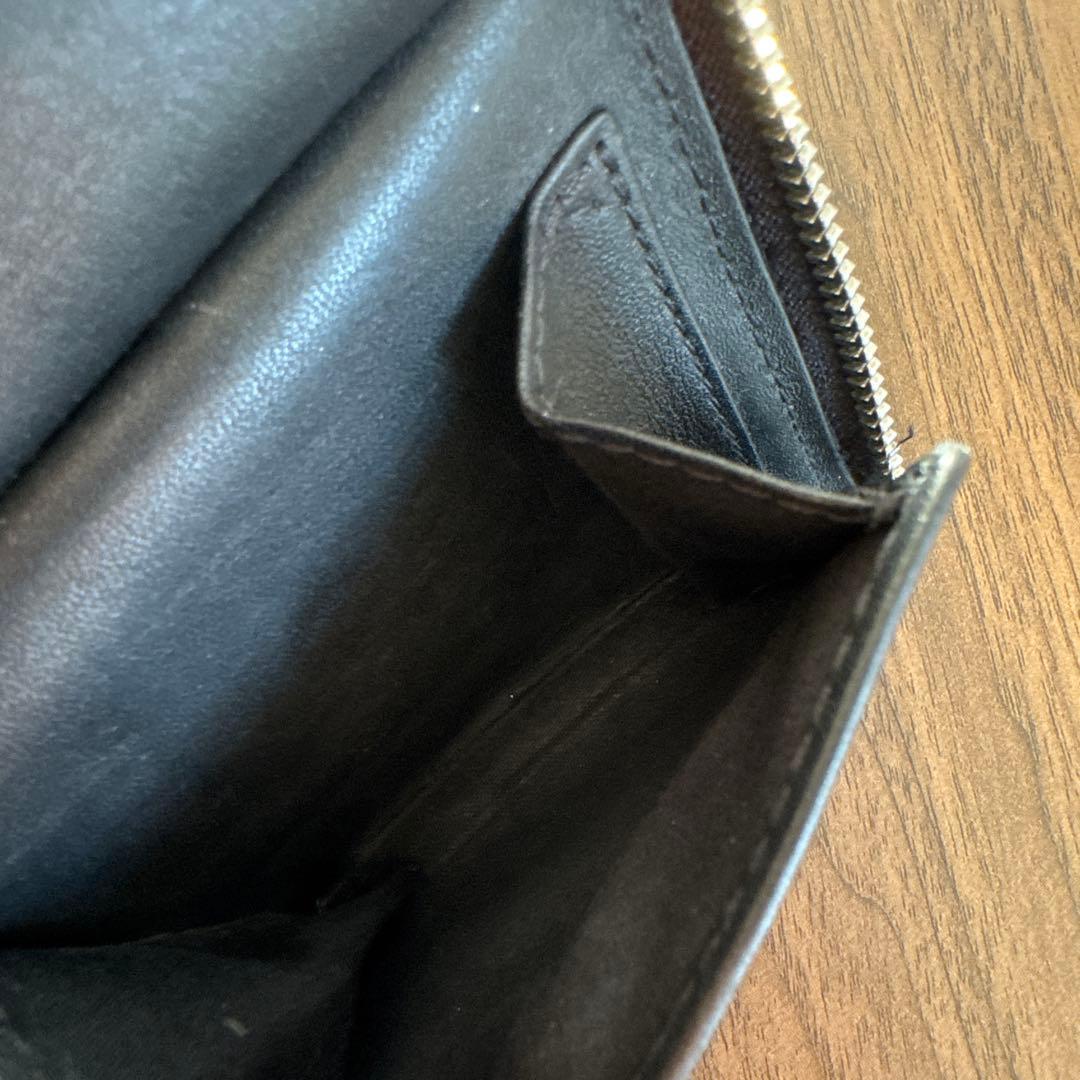 メゾンキツネ 財布 ジッパー 黒