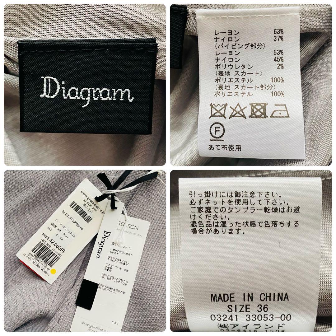 グレースコンチネンタル●未使用タグ付●24SS チュール×ニットドッキングドレス