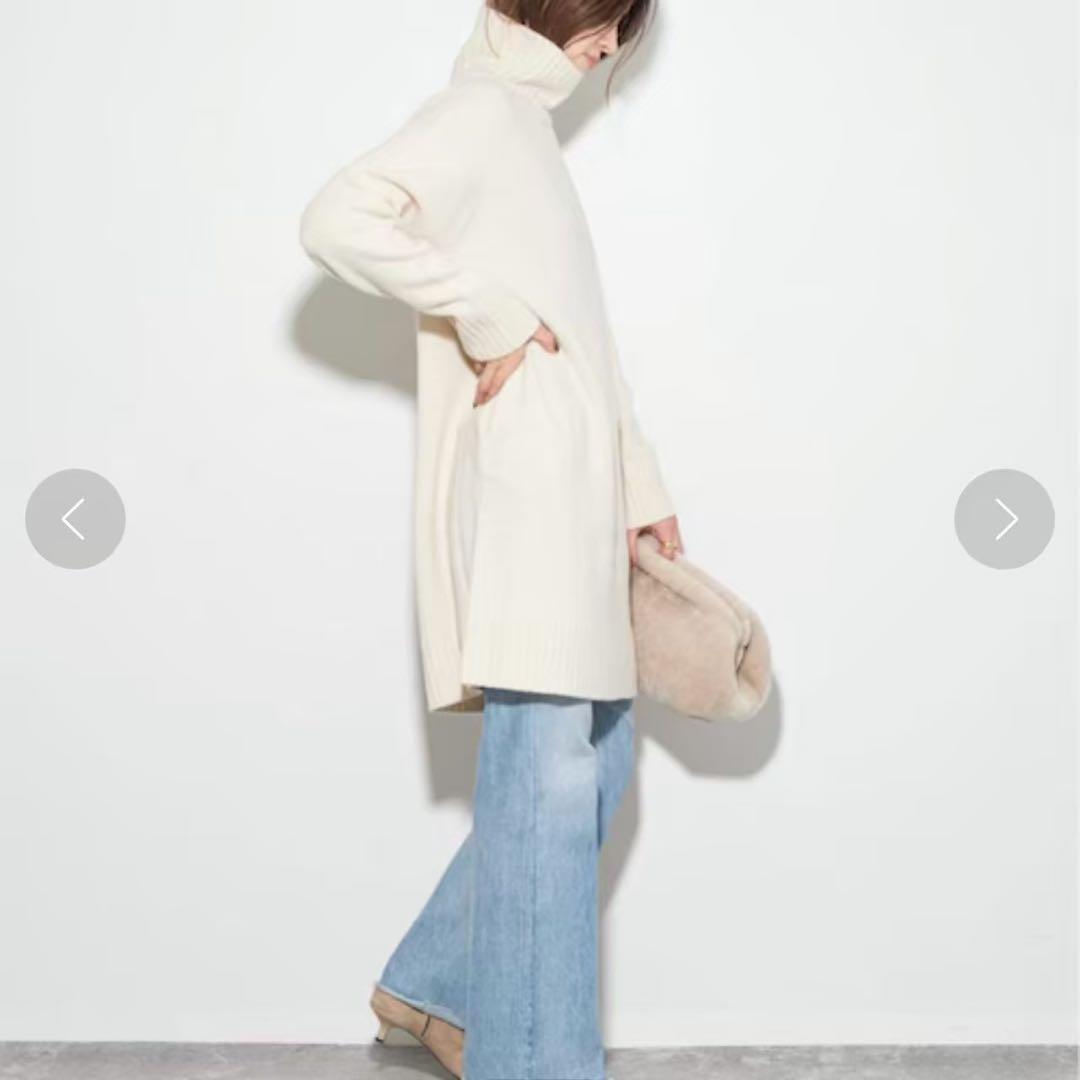 【新品】plage スーパーファインウールカシミヤハイネックミニワンピース 近年