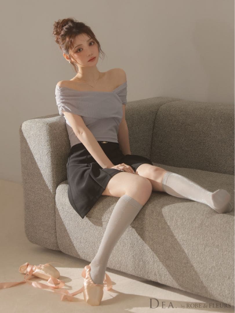 ブルーS 3388 半袖　ディア　ローブドフルール　ブリエ　キャバドレス