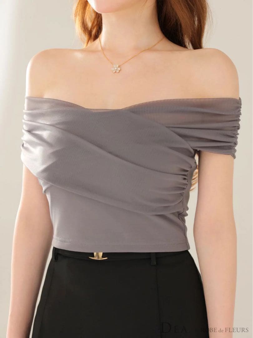 ブルーS 3388 半袖　ディア　ローブドフルール　ブリエ　キャバドレス