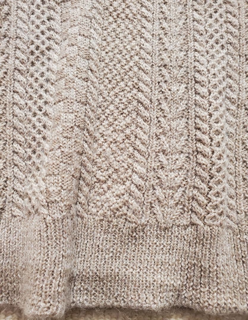 23区　ケーブルニットワンピース　44　大きいサイズ　アルパカ　ベージュ