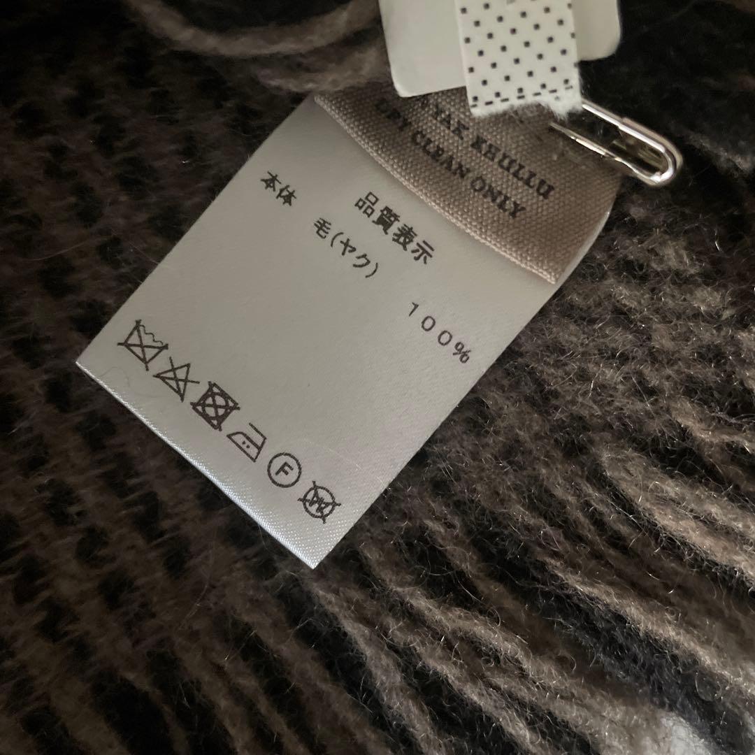 【NORLHA（ノラ）】高級 大判ストール マフラー ヤク100% チェック