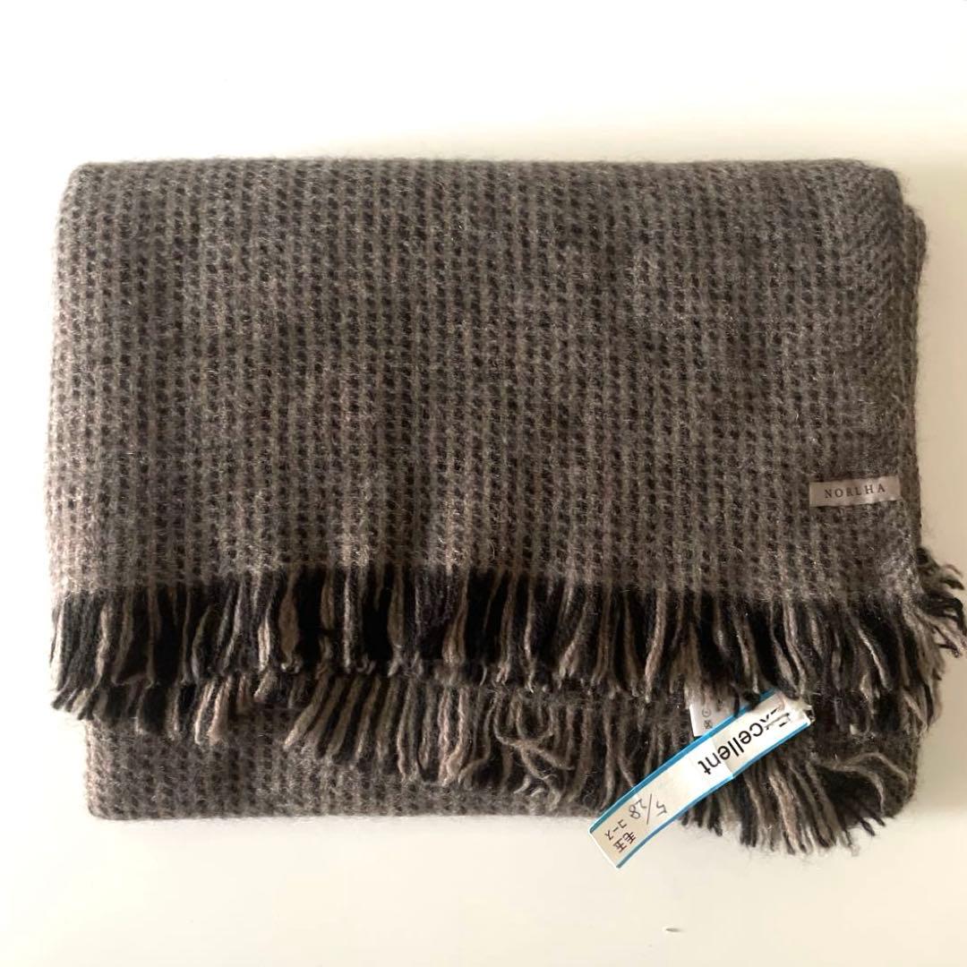 【NORLHA（ノラ）】高級 大判ストール マフラー ヤク100% チェック