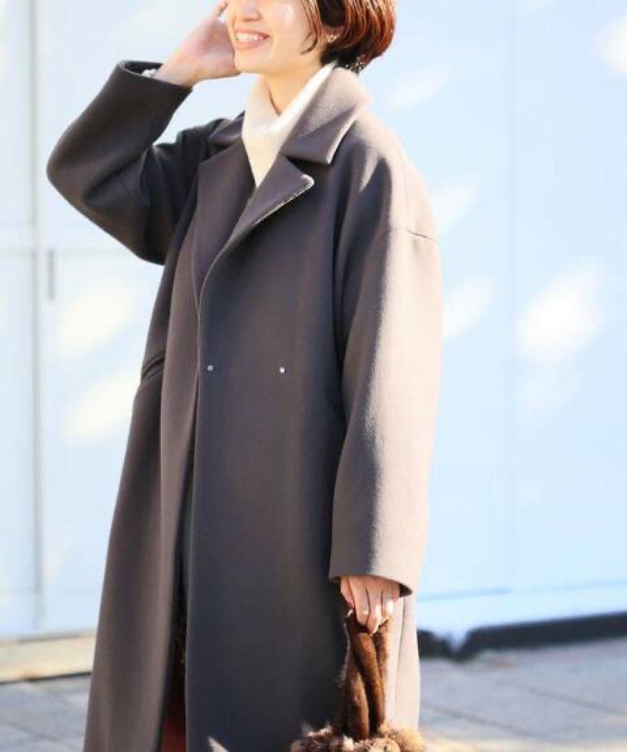 美品 イエナ IENA MANTECO オーバーチェスターコート グレー 34