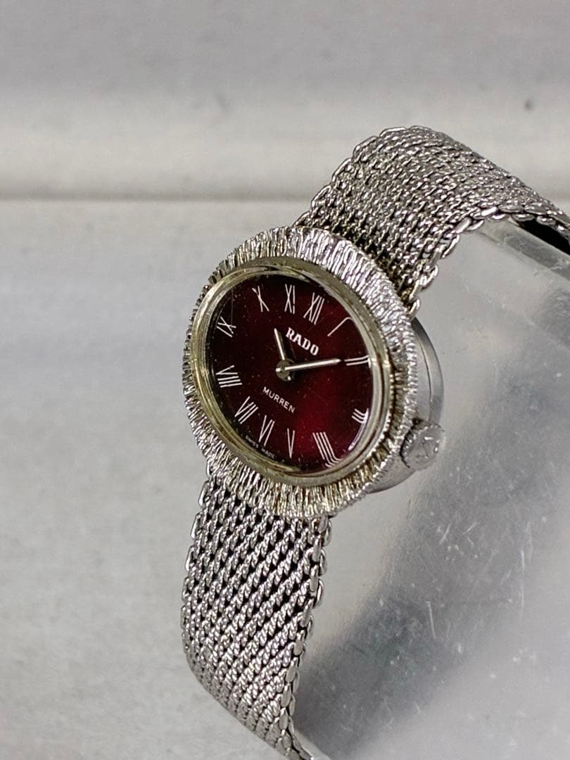 希少品 RADO ラドー 腕時計 レッド レディース 手巻き 箱付き 稼働品