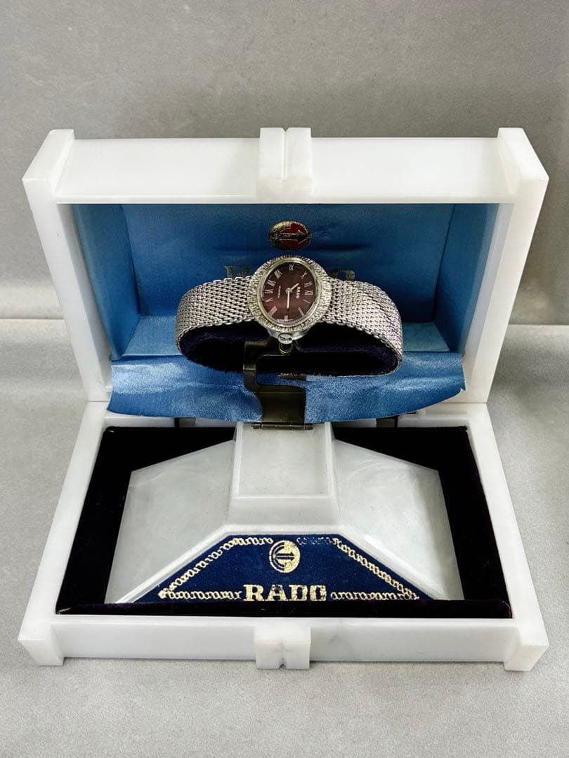 希少品 RADO ラドー 腕時計 レッド レディース 手巻き 箱付き 稼働品