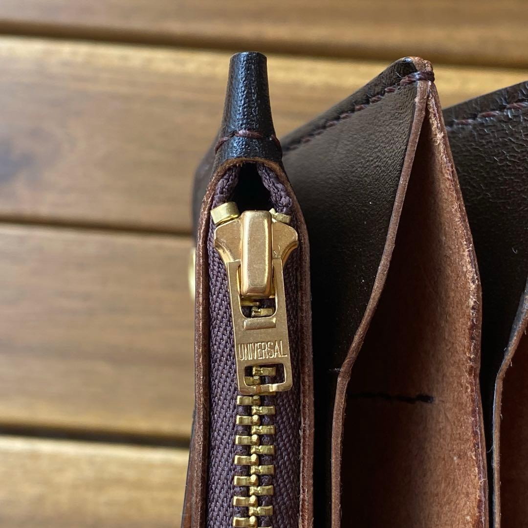 【茶芯・馬革】トラッカーウォレット　３層・ブラック