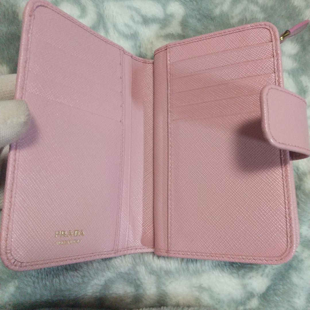 PRADA サフィアーノピンク 二つ折り財布