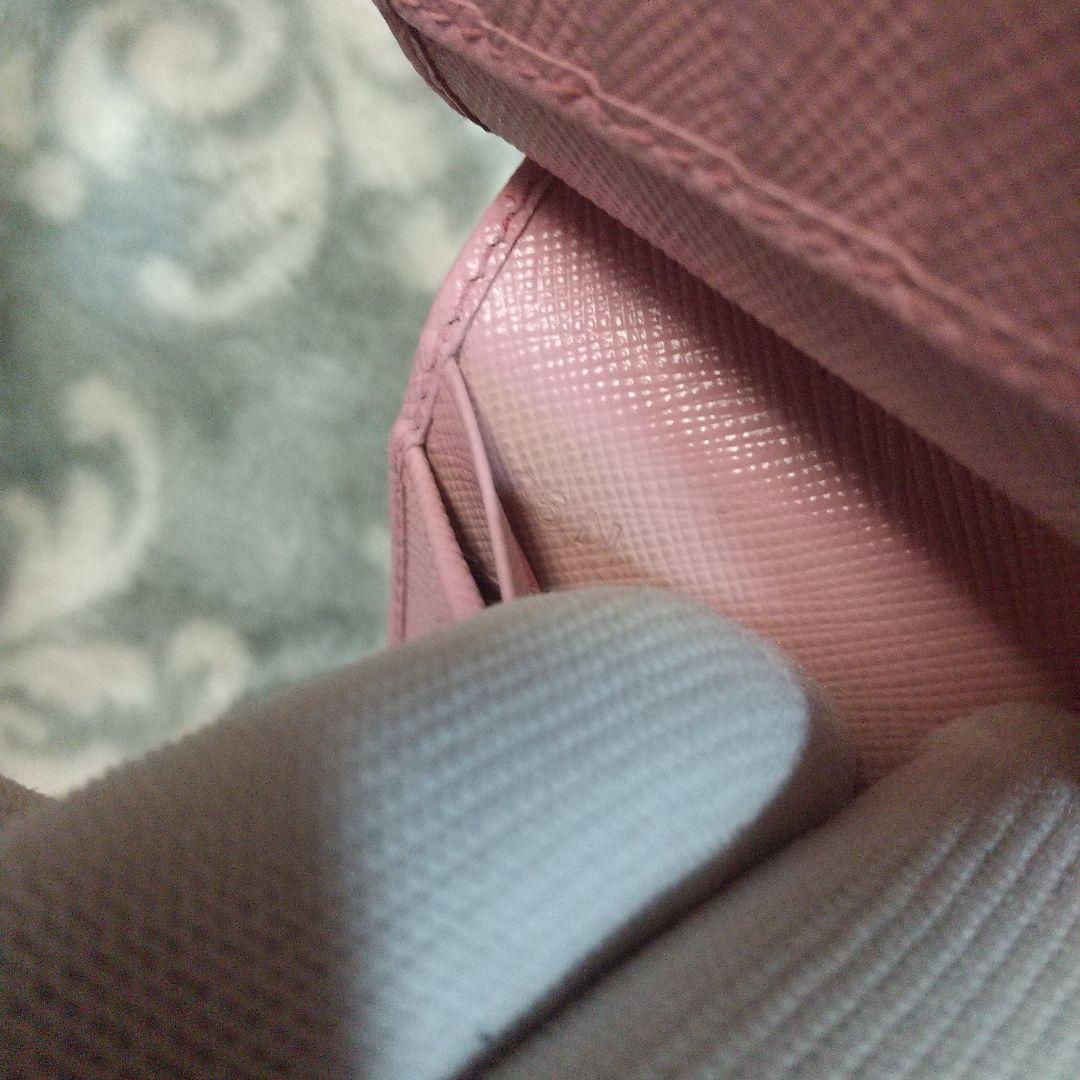 PRADA サフィアーノピンク 二つ折り財布