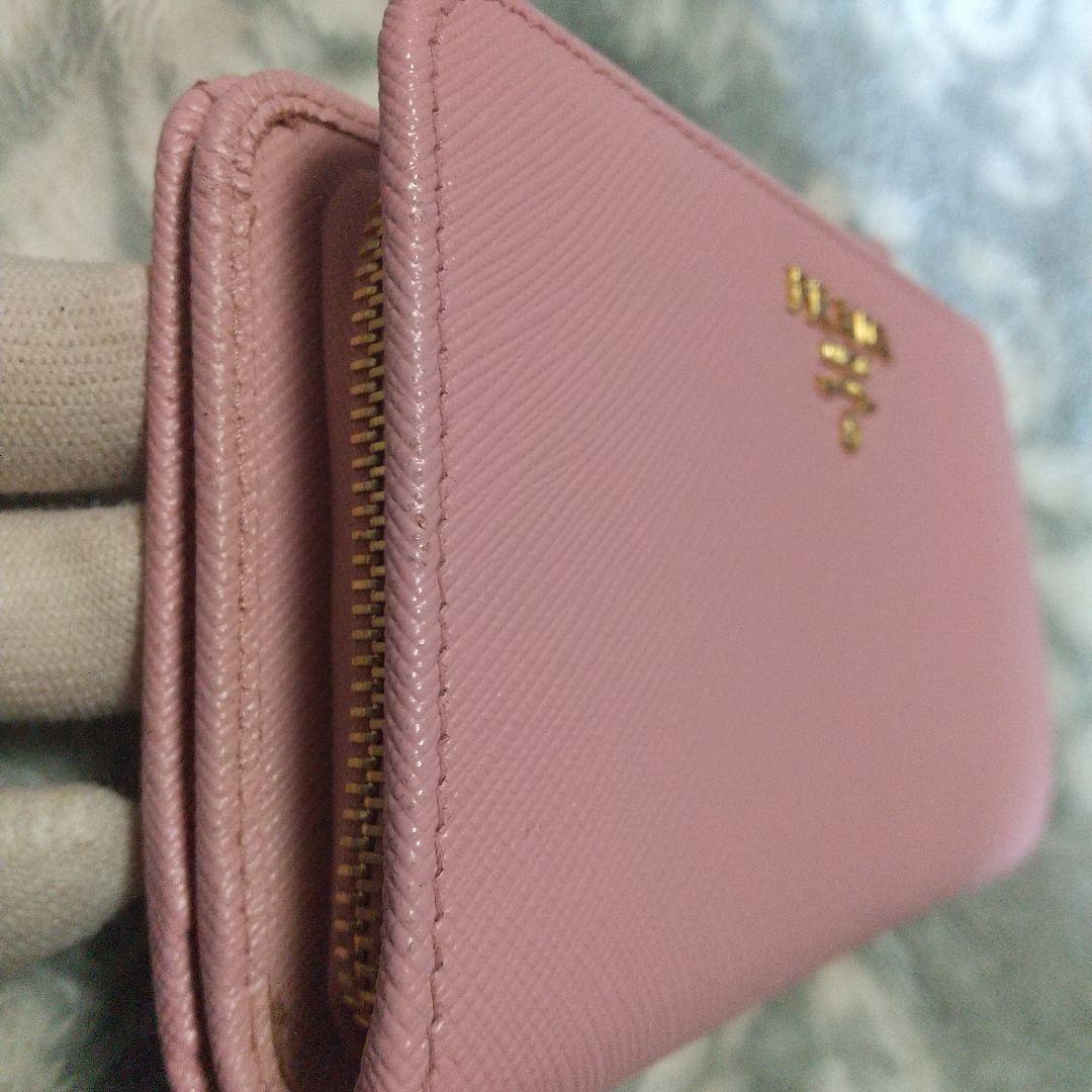 PRADA サフィアーノピンク 二つ折り財布